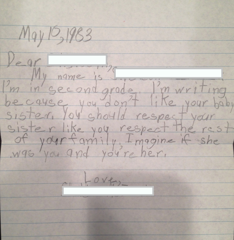 Illustration for article titled "I'm Writing Because You Don't Like Your Baby Sister…"
